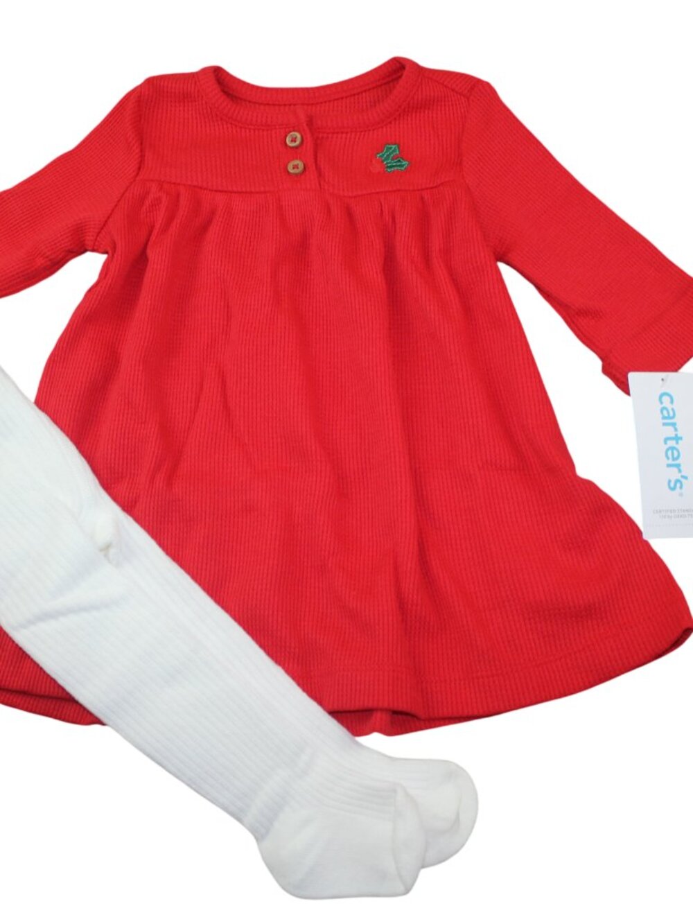 Carter's Christmas Dress & Tights Set Baby Girls 3M 6M 9M 12M 18M 24M Red NWT